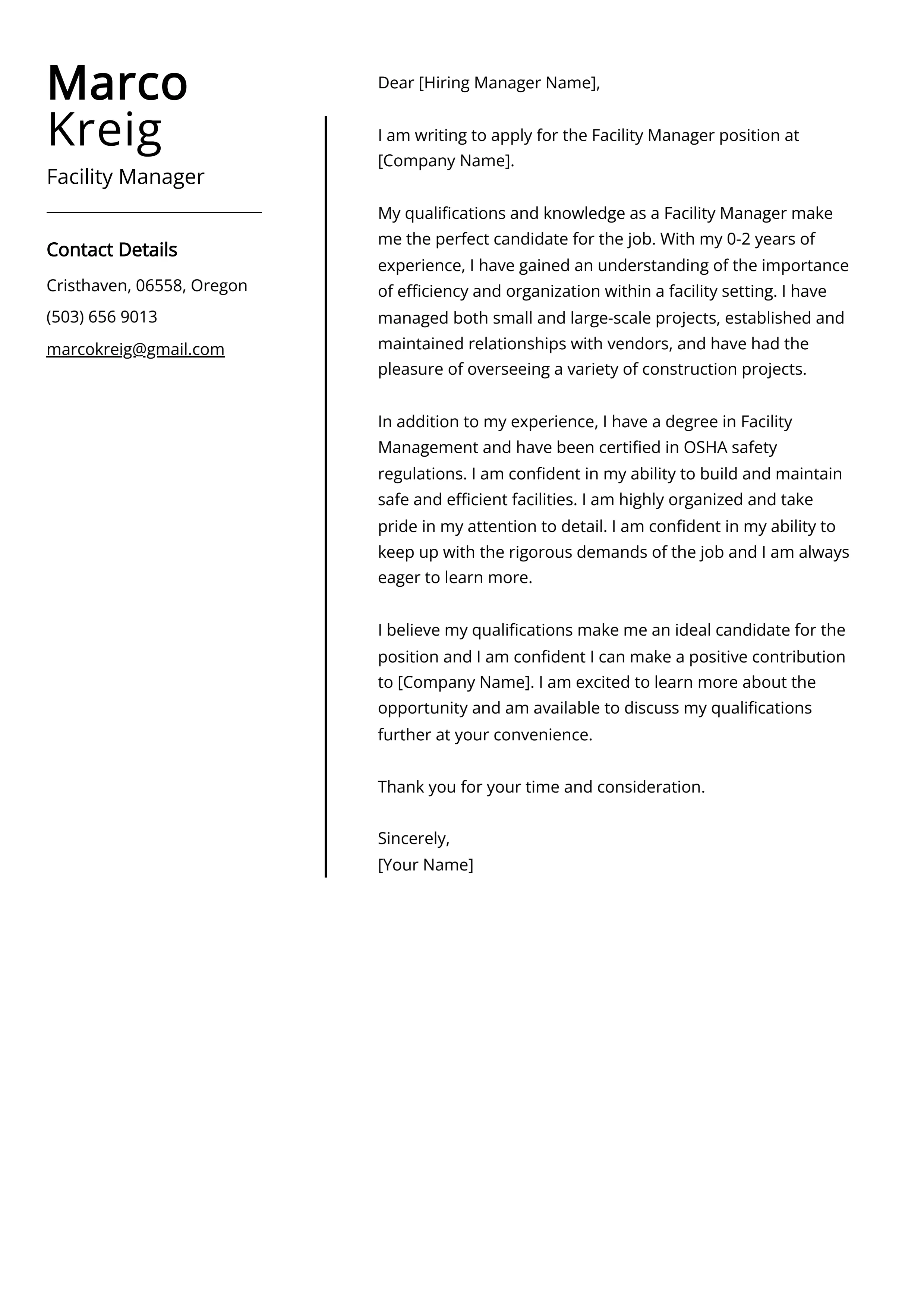 40596 facility manager skills