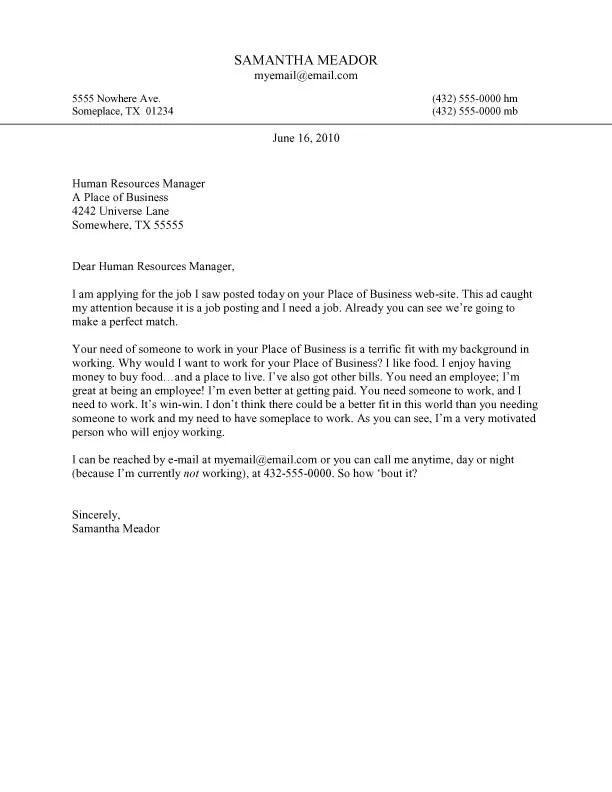 40599 cover letter examples
