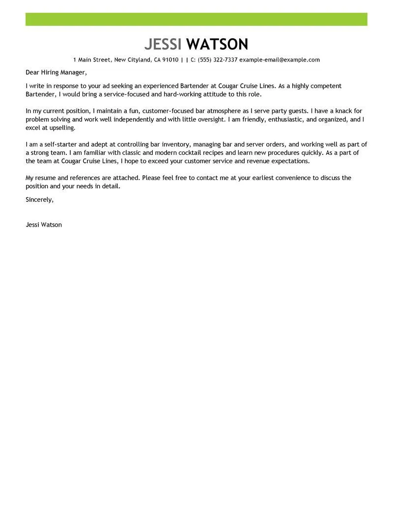 40599 humorous cover letter