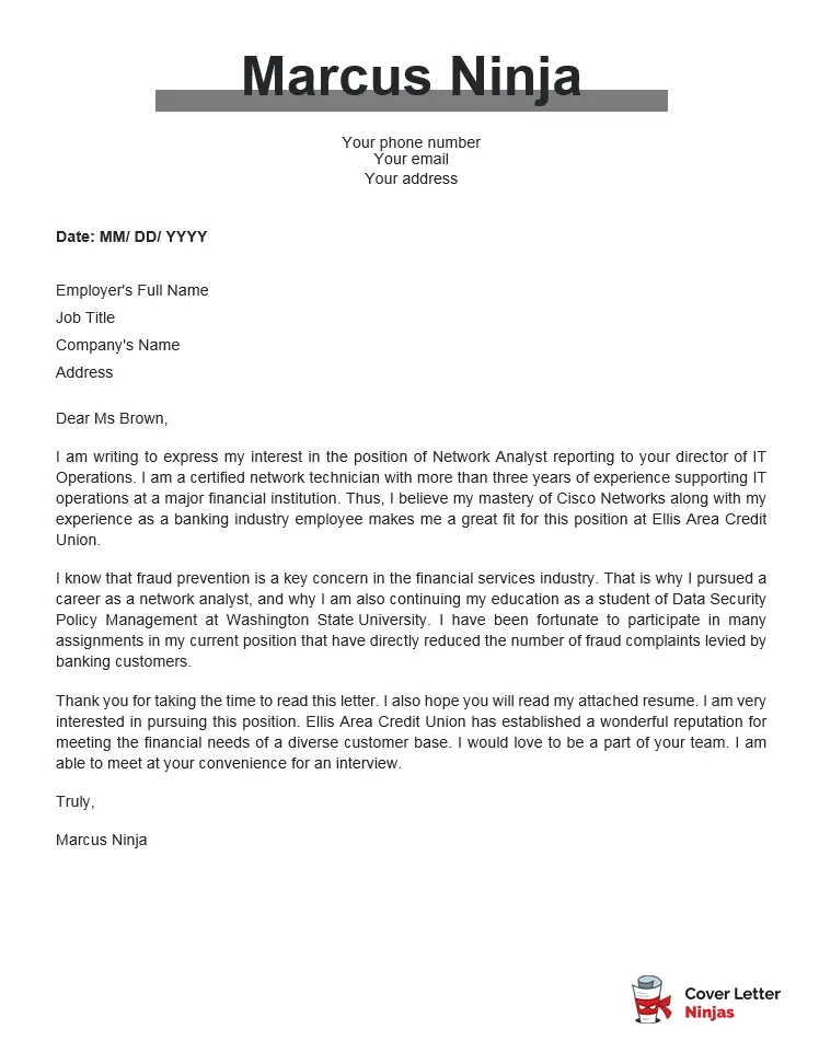40602 it cover letter example header