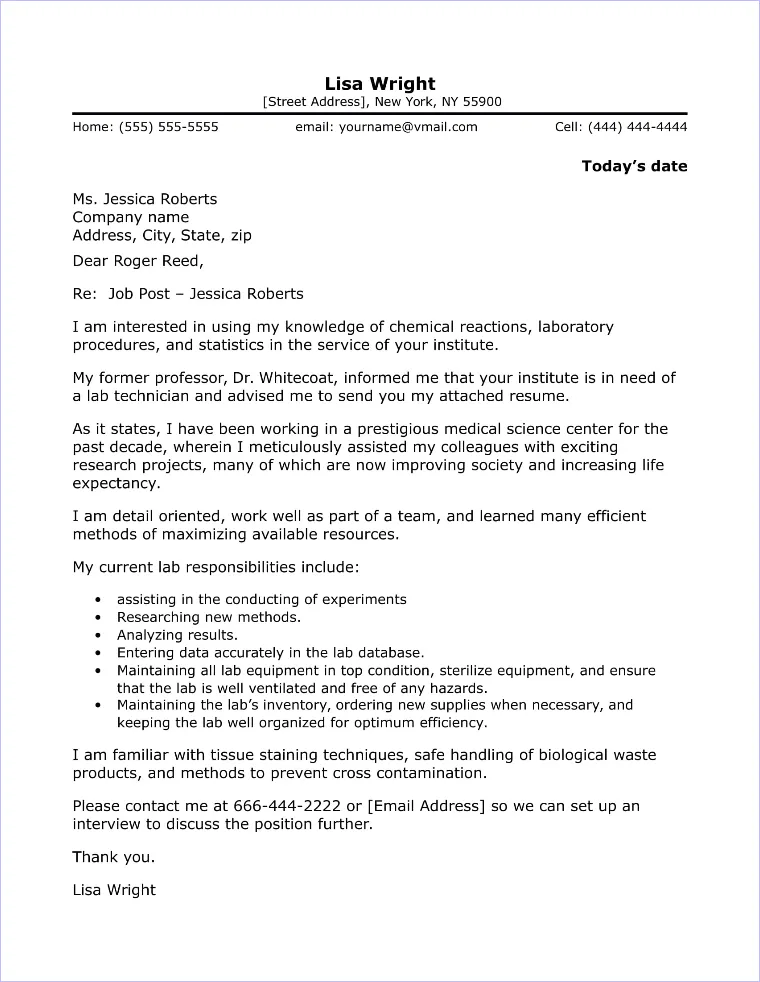 40609 cover letter format