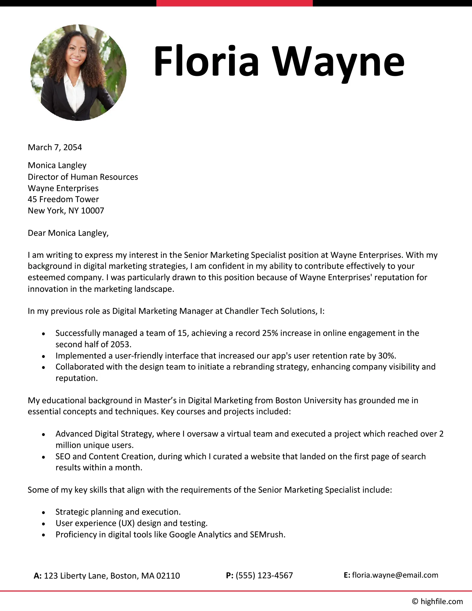 40612 resume cover letter