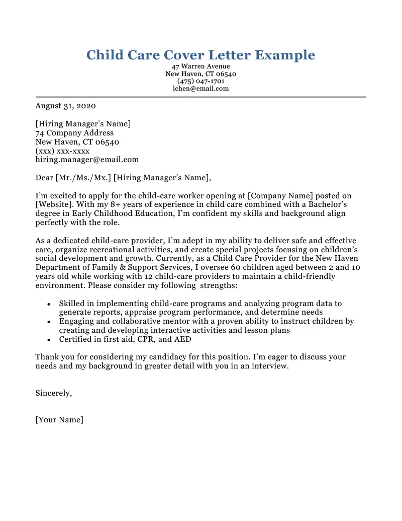 40614 nanny cover letter tips