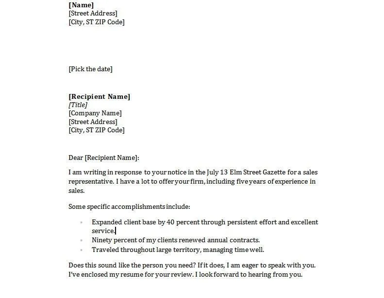 40615 cover letter structure