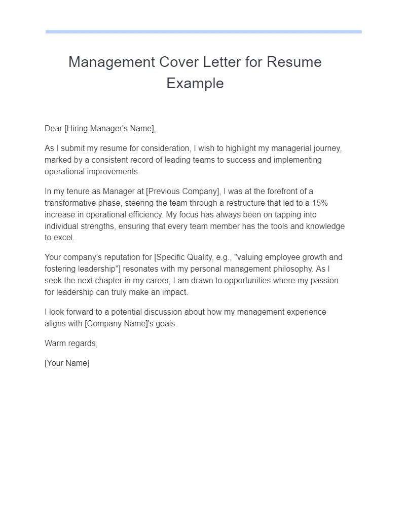 40616 cover letter management achievements