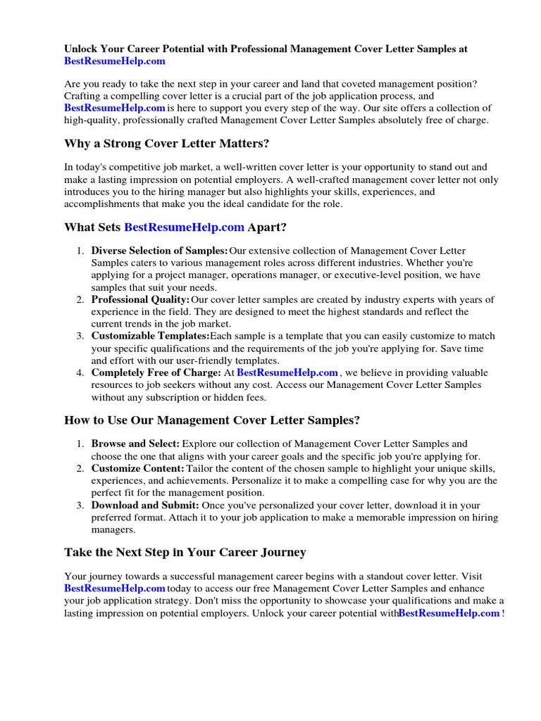 40616 cover letter management intro