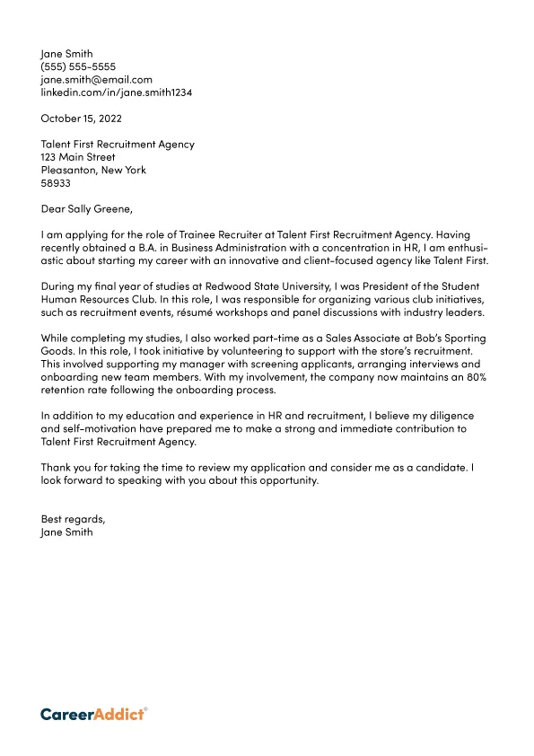 40617 cover letter formatting
