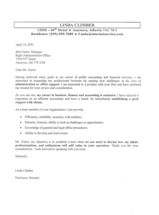 40620 administrative cover letter tips