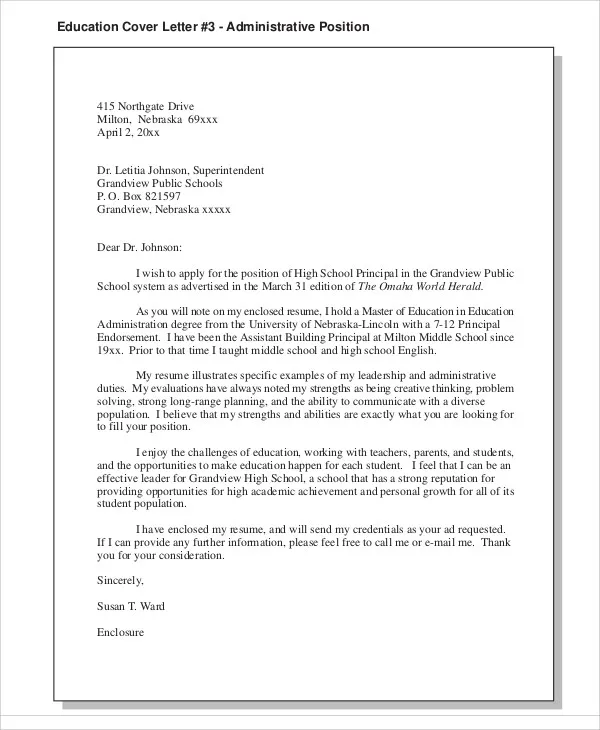 40620 cover letter format