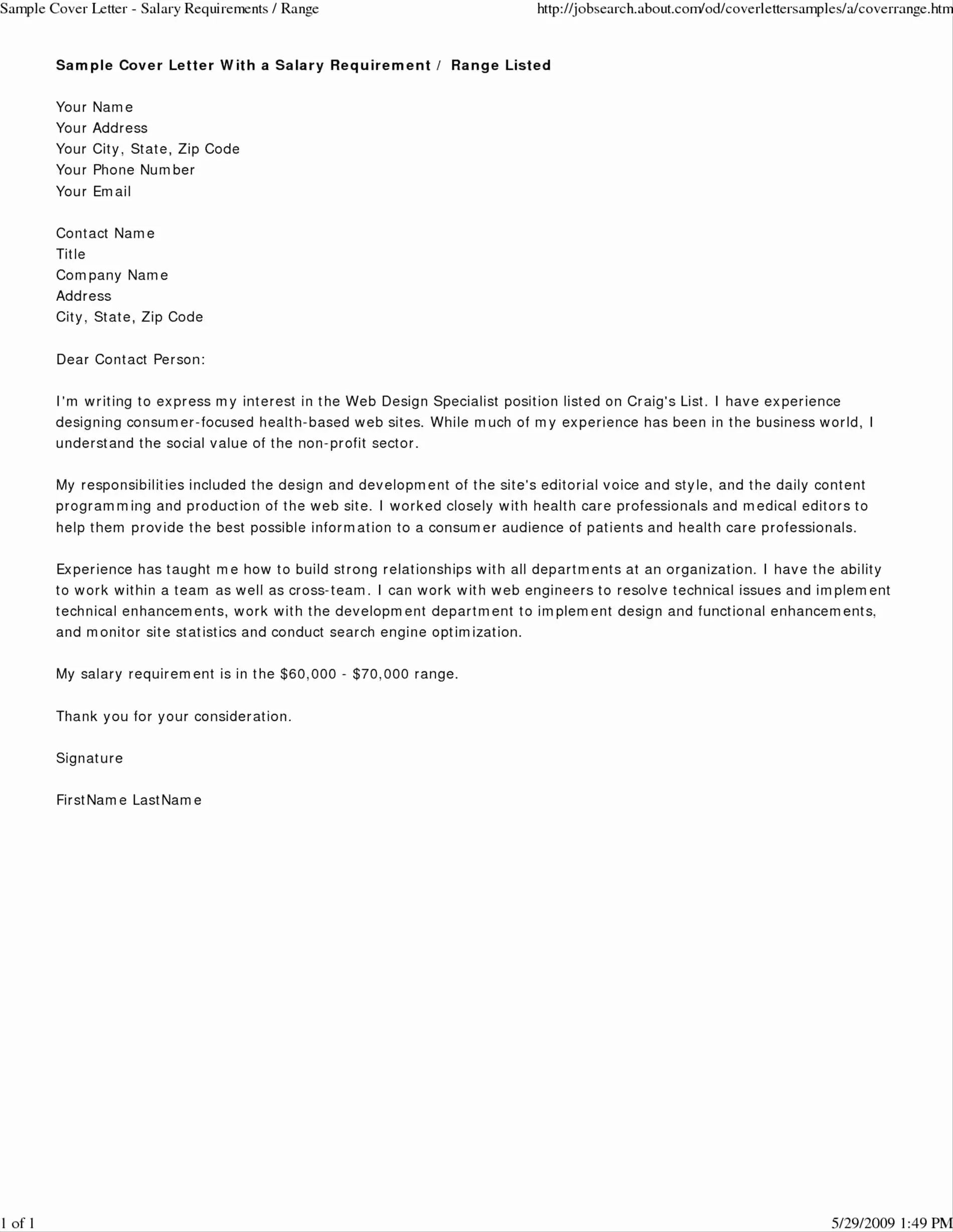 40622 mom cover letter formatting