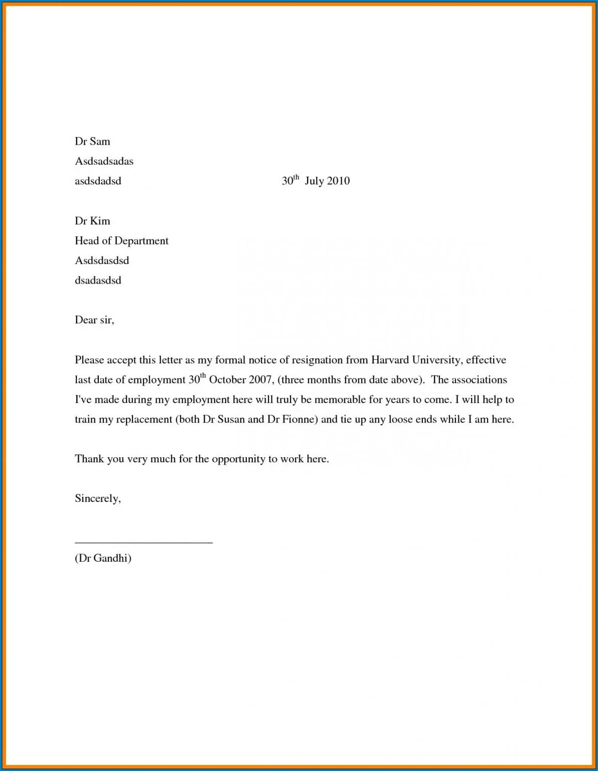 40626 resignation cover letter gratitude