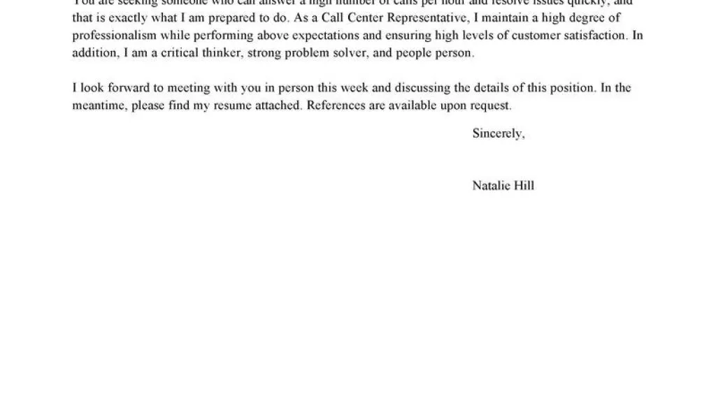 40627 formatting customer service cover letter