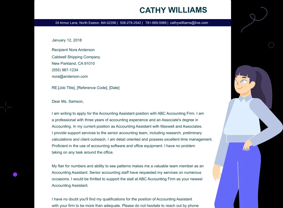 40628 cover letter example company