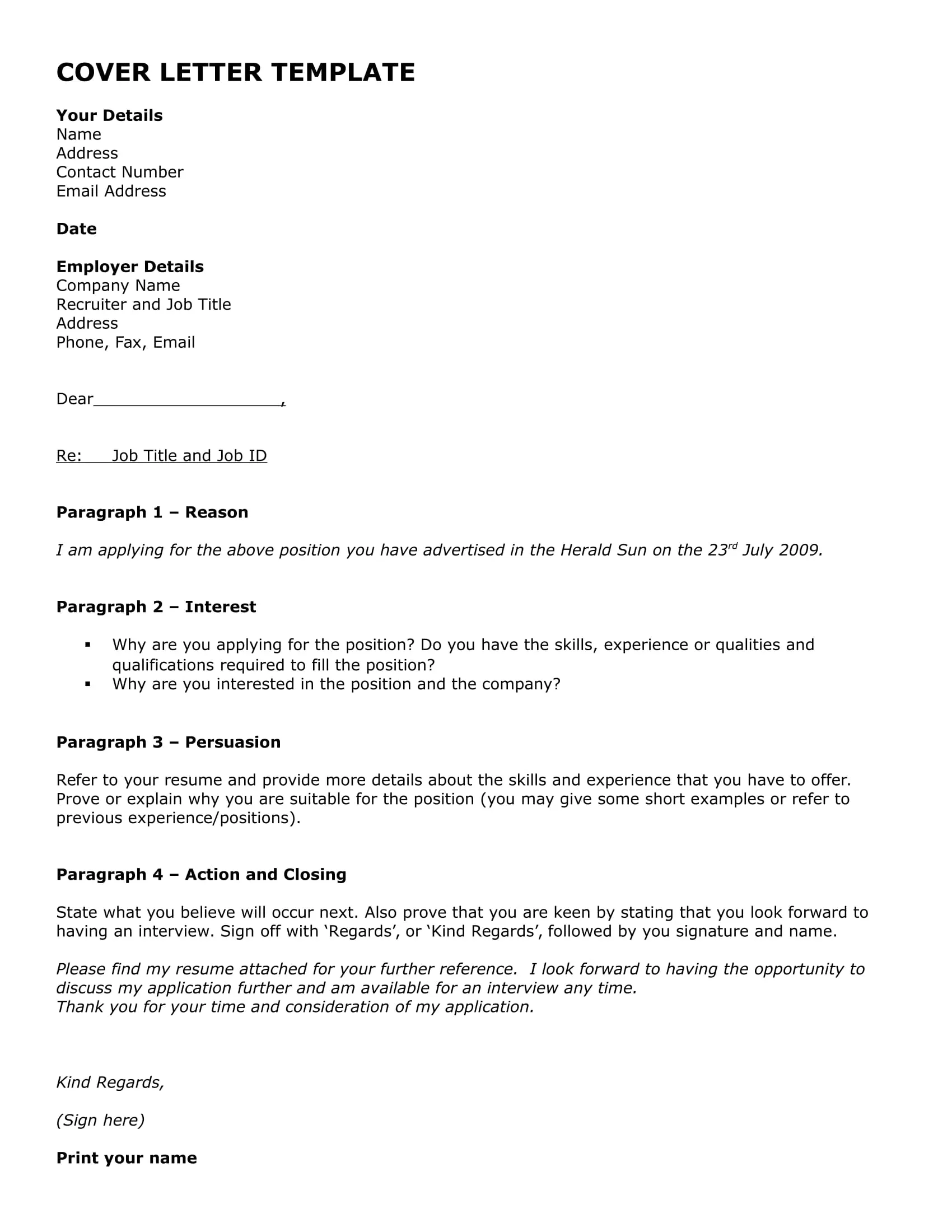 40628 cover letter example industry