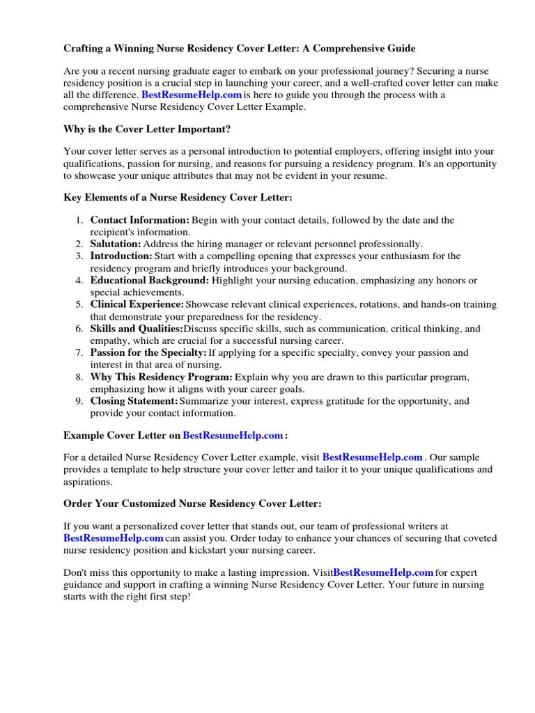 40629 nurse residency cover letter header