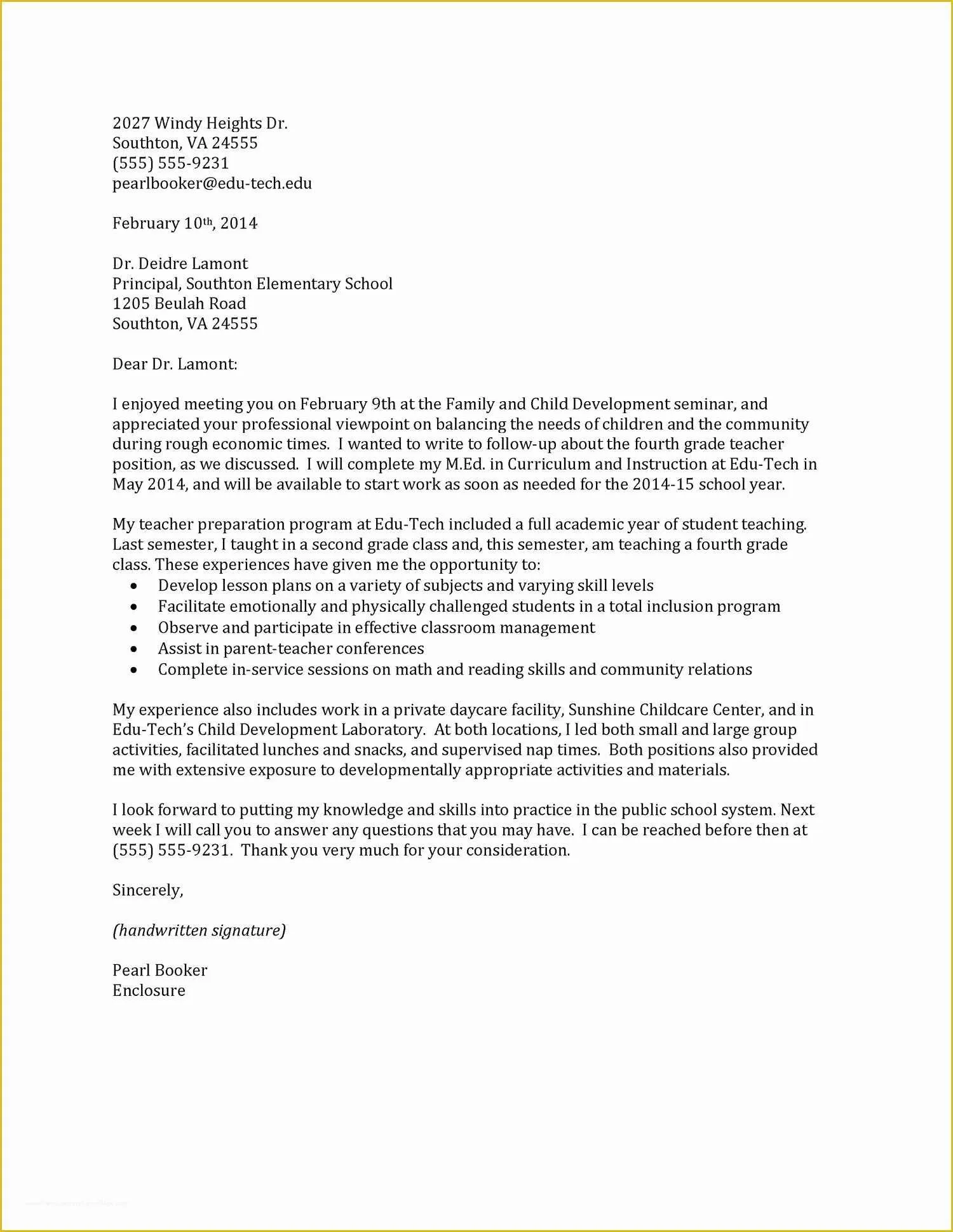 40630 cover letter format