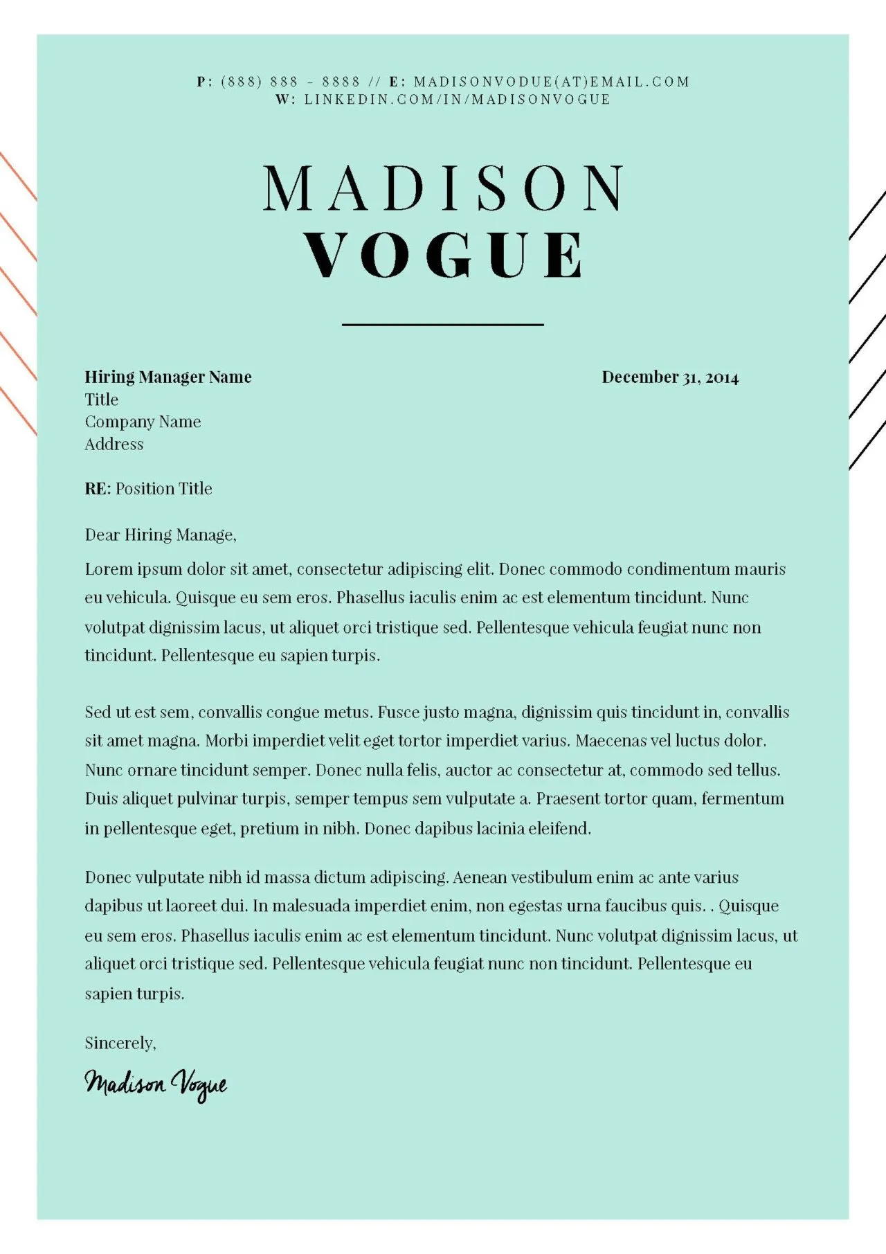 40631 fashion cover letter skills