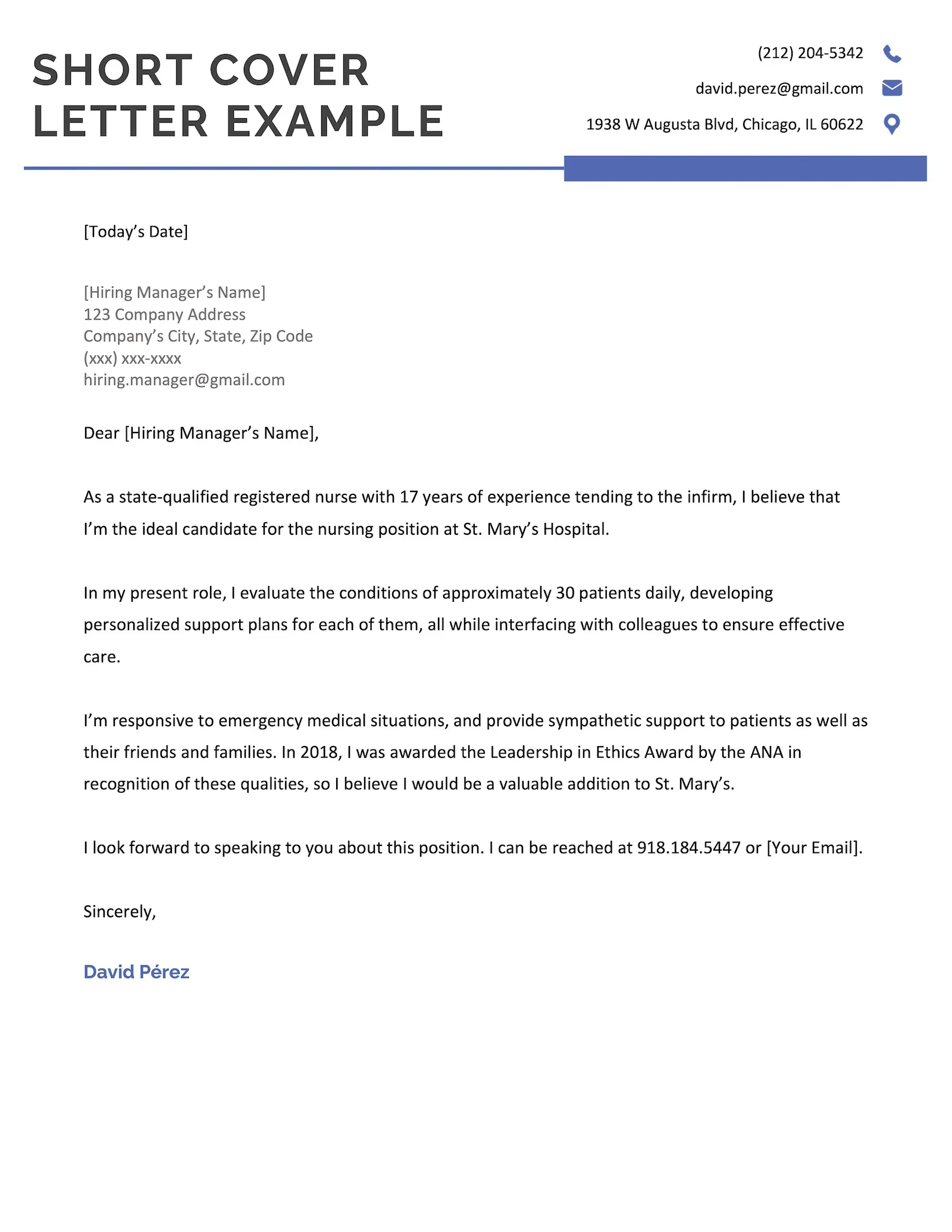 40632 contact information cover letter