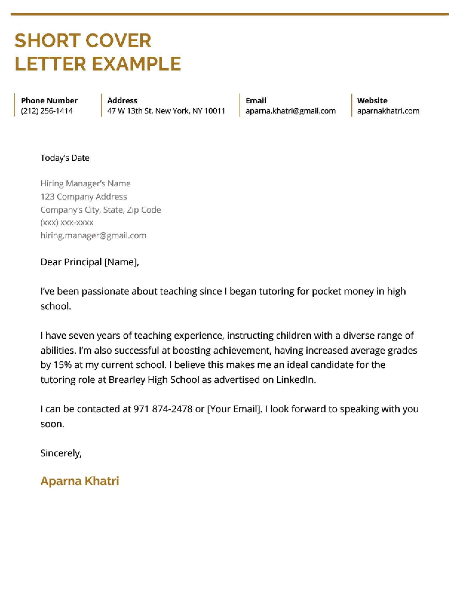 40632 cover letter components