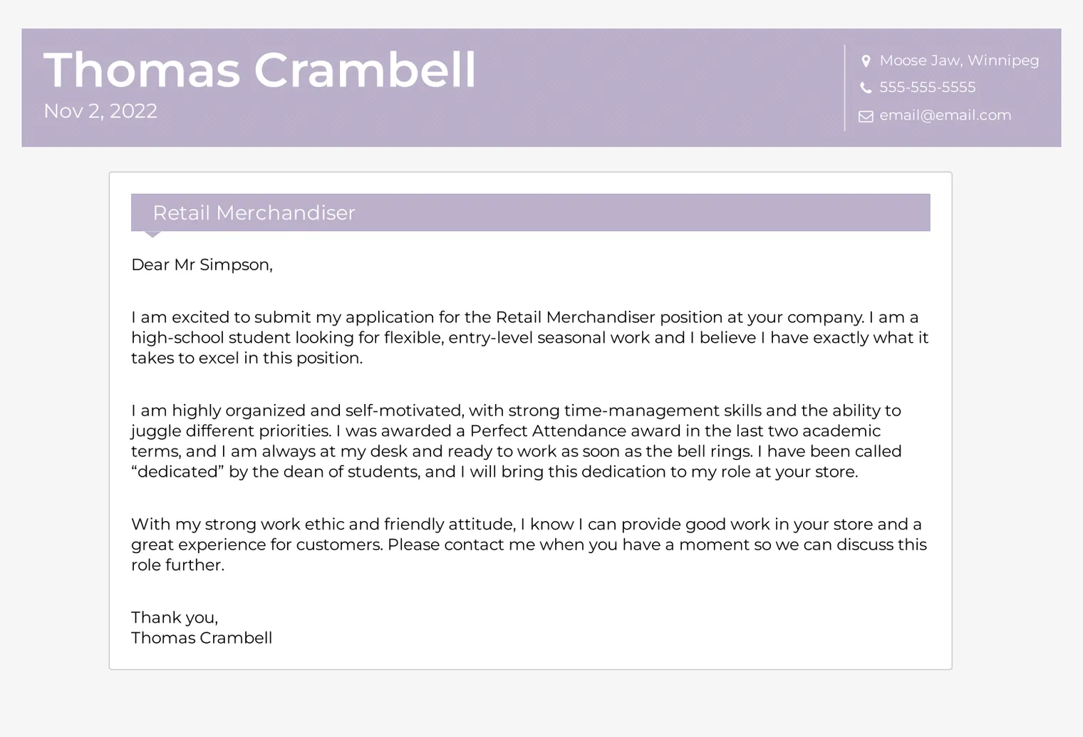 40632 cover letter writing