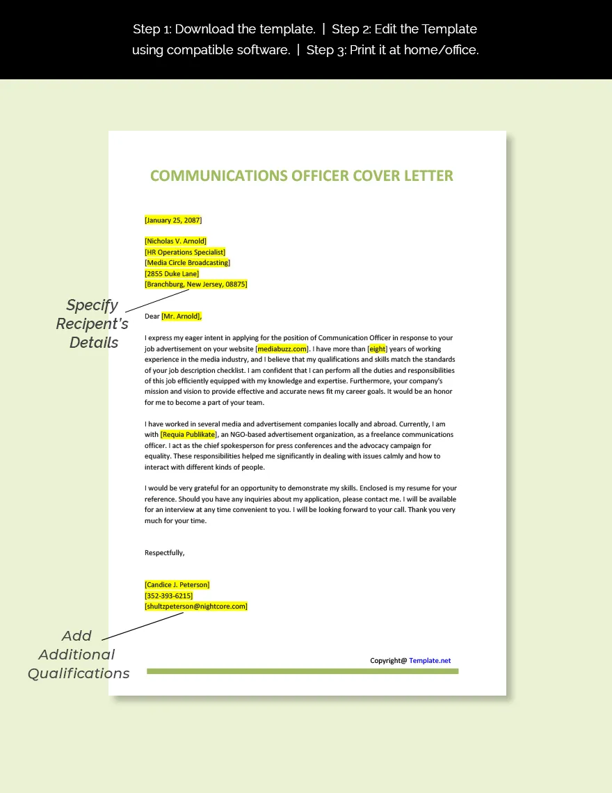 40648 communication officer responsibilities