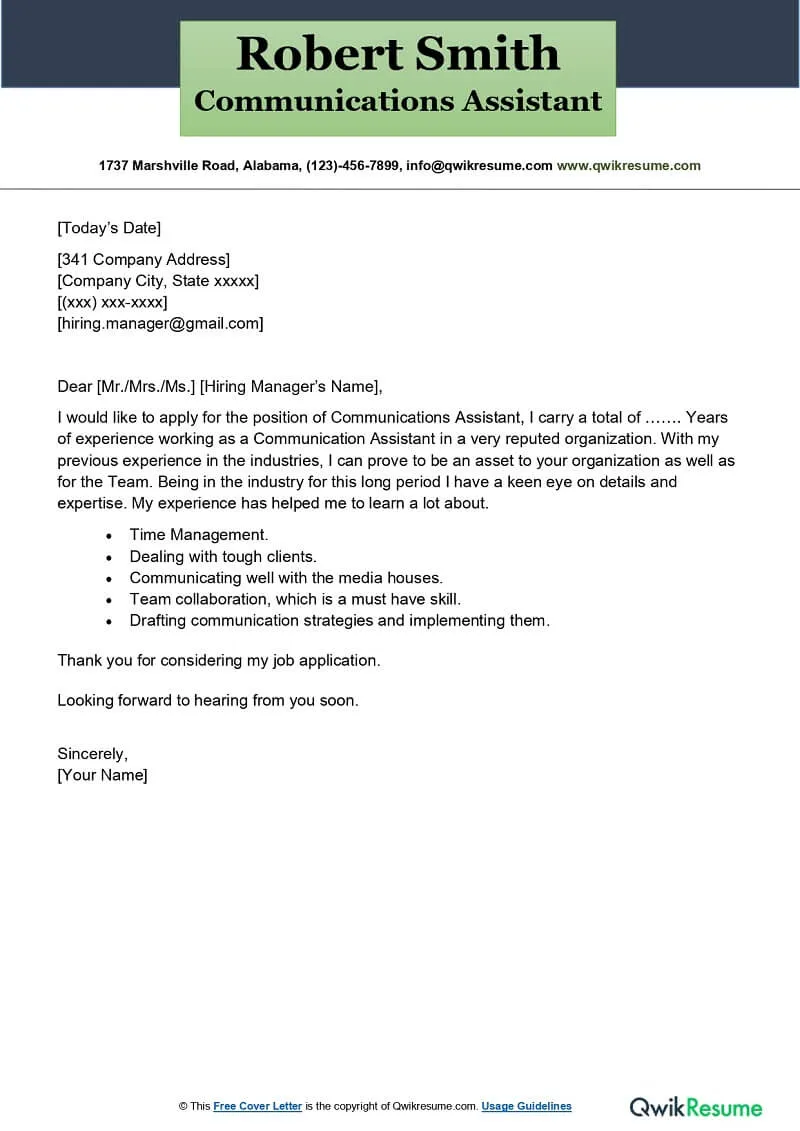 40648 cover letter structure