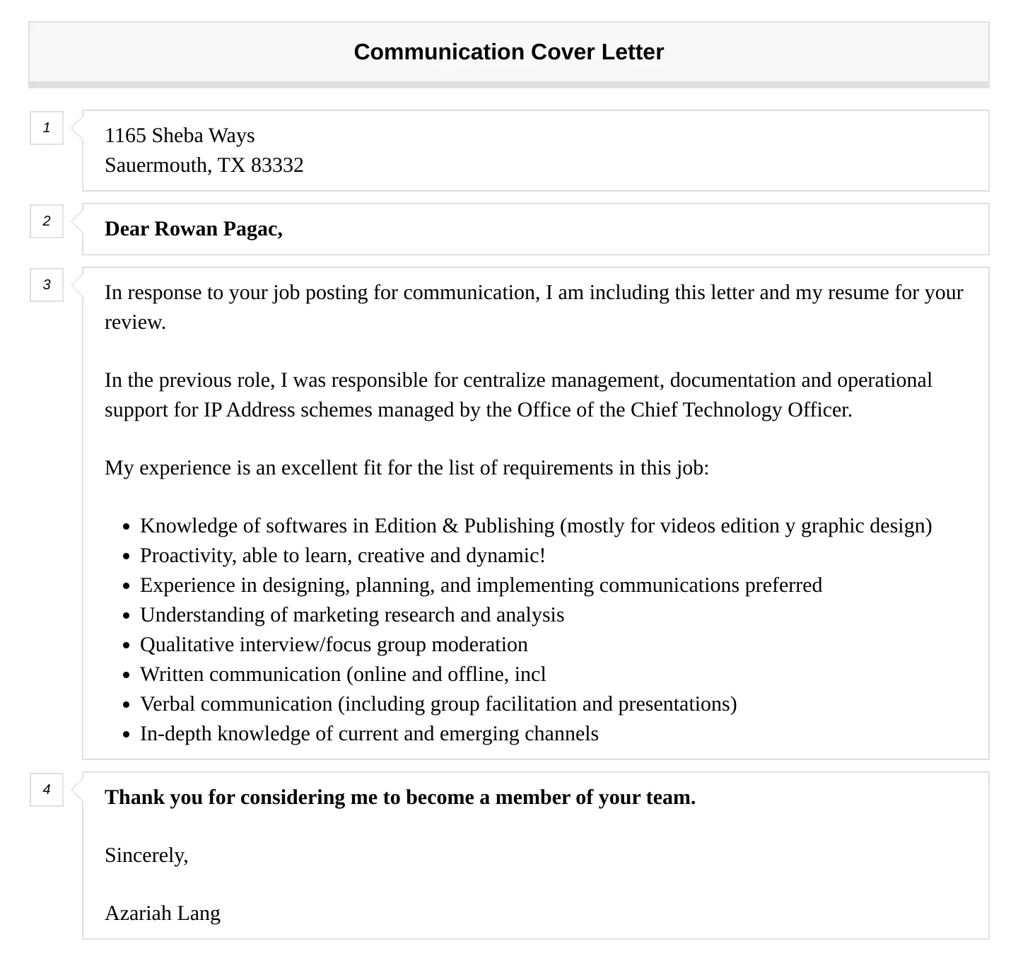 40648 greeting hiring manager