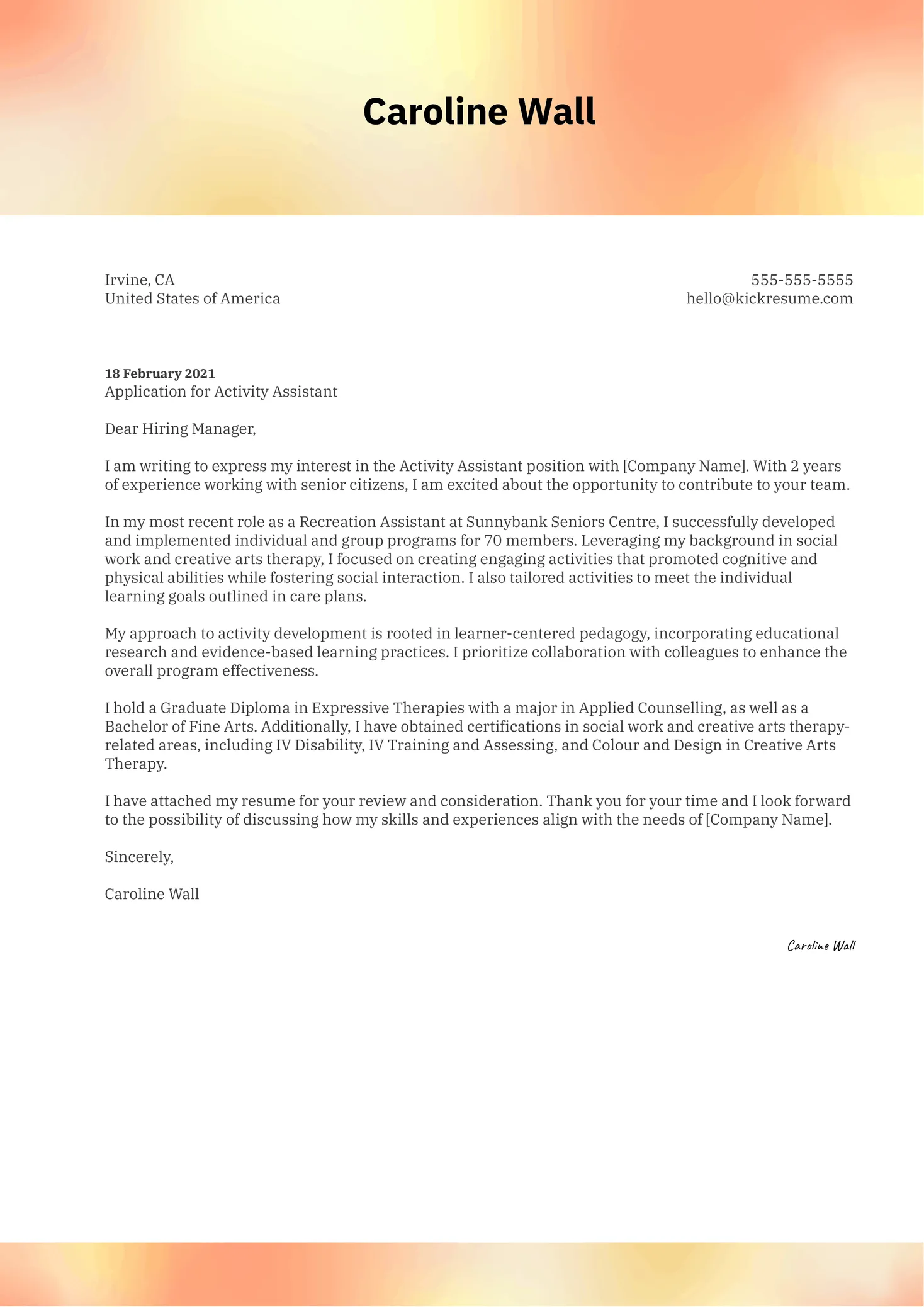 40652 activity coordinator job description