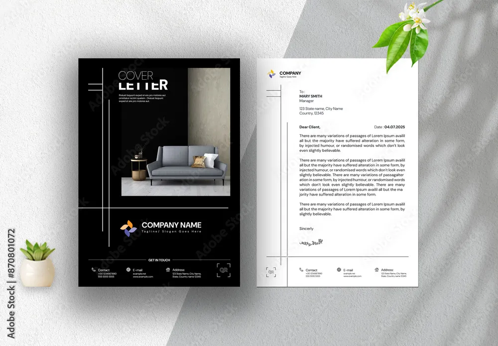 40654 cover letter font