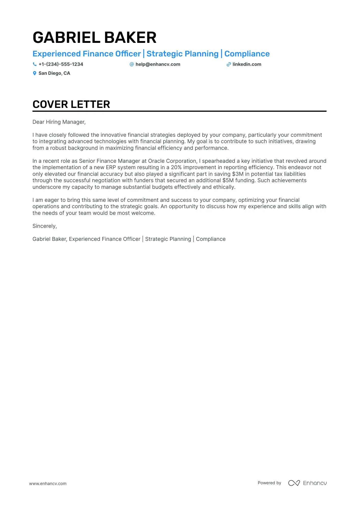 40665 financial manager achievements