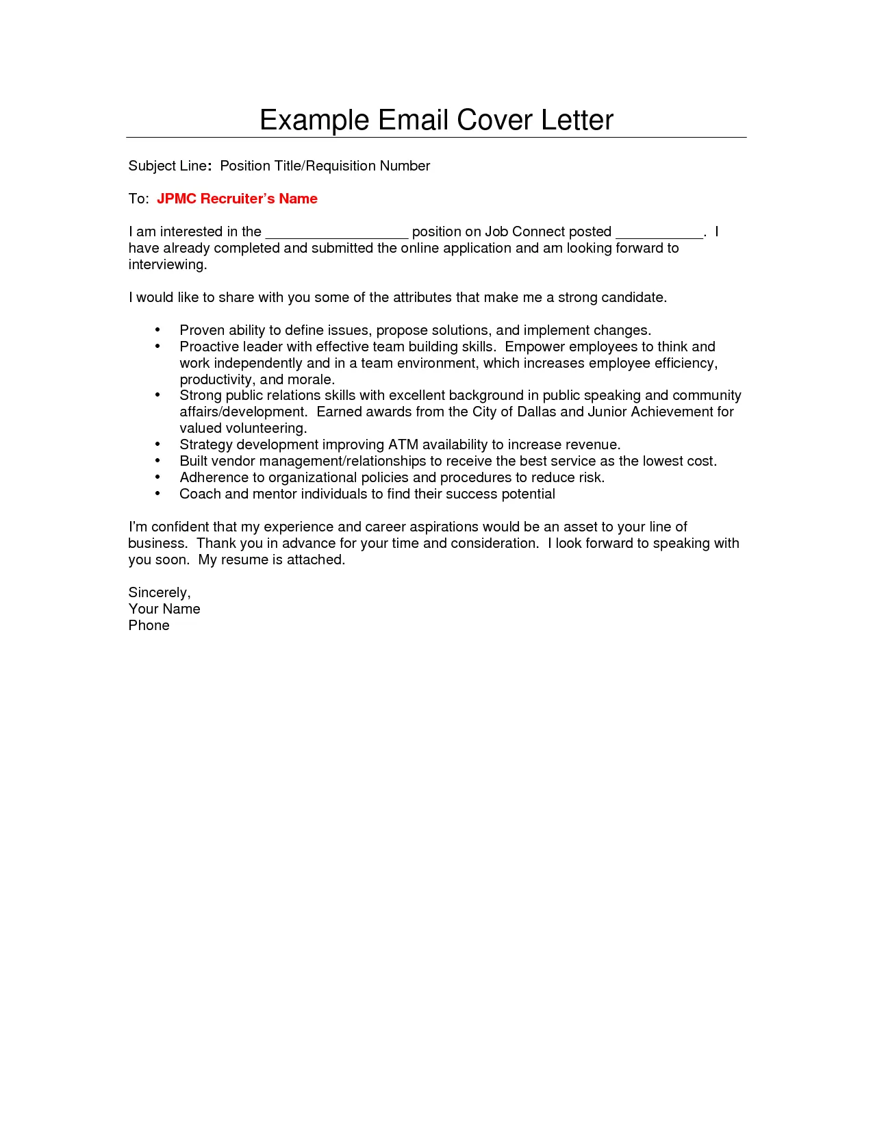40670 cover letter email body