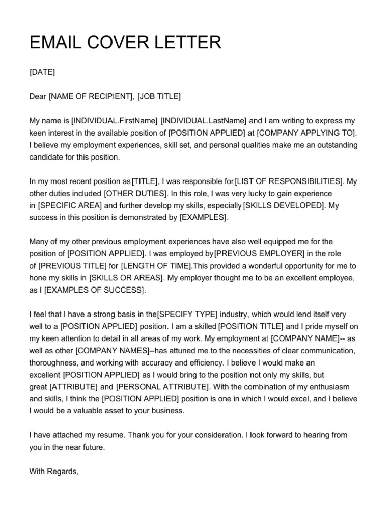40670 cover letter email subject line