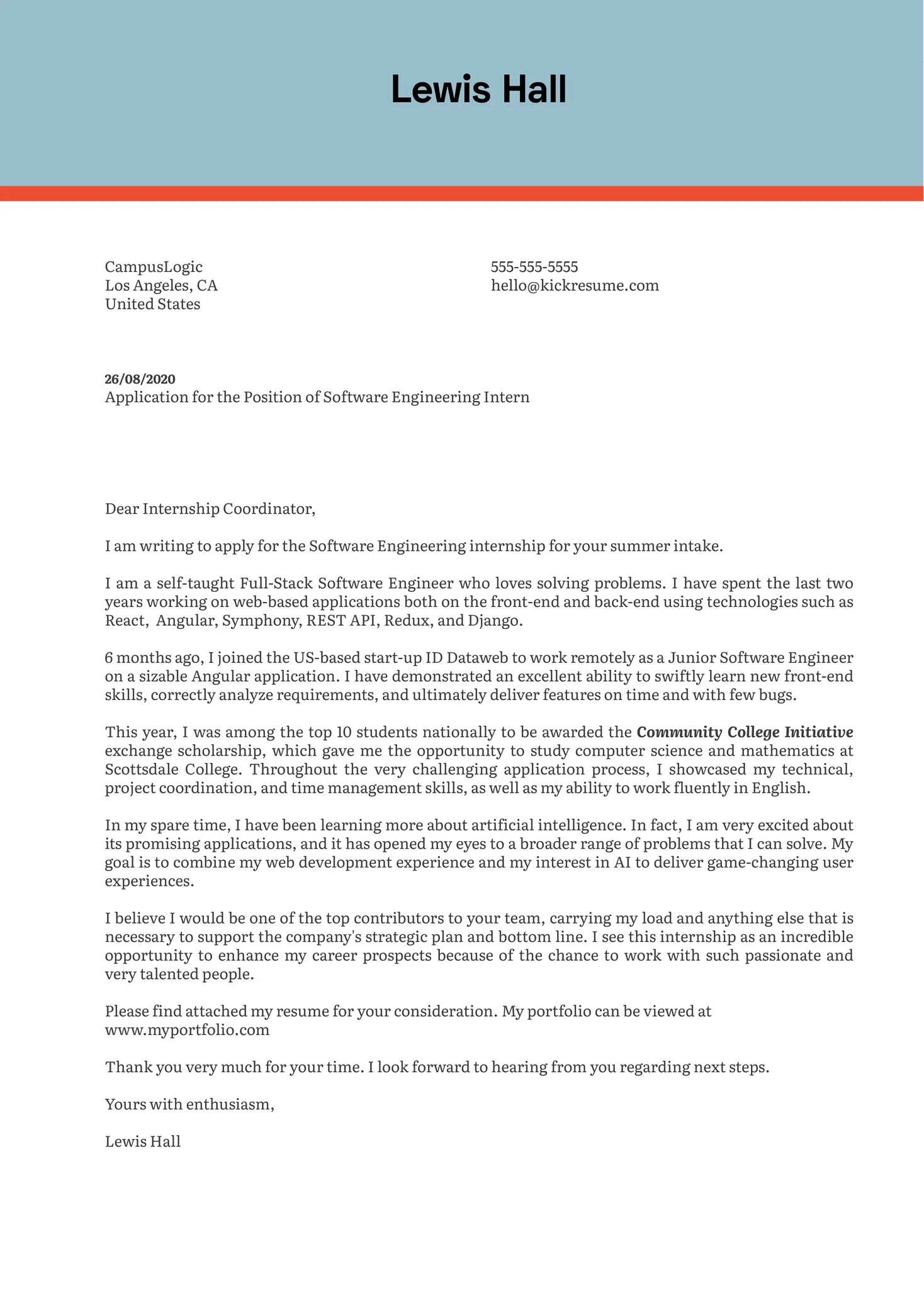 40686 cover letter structure