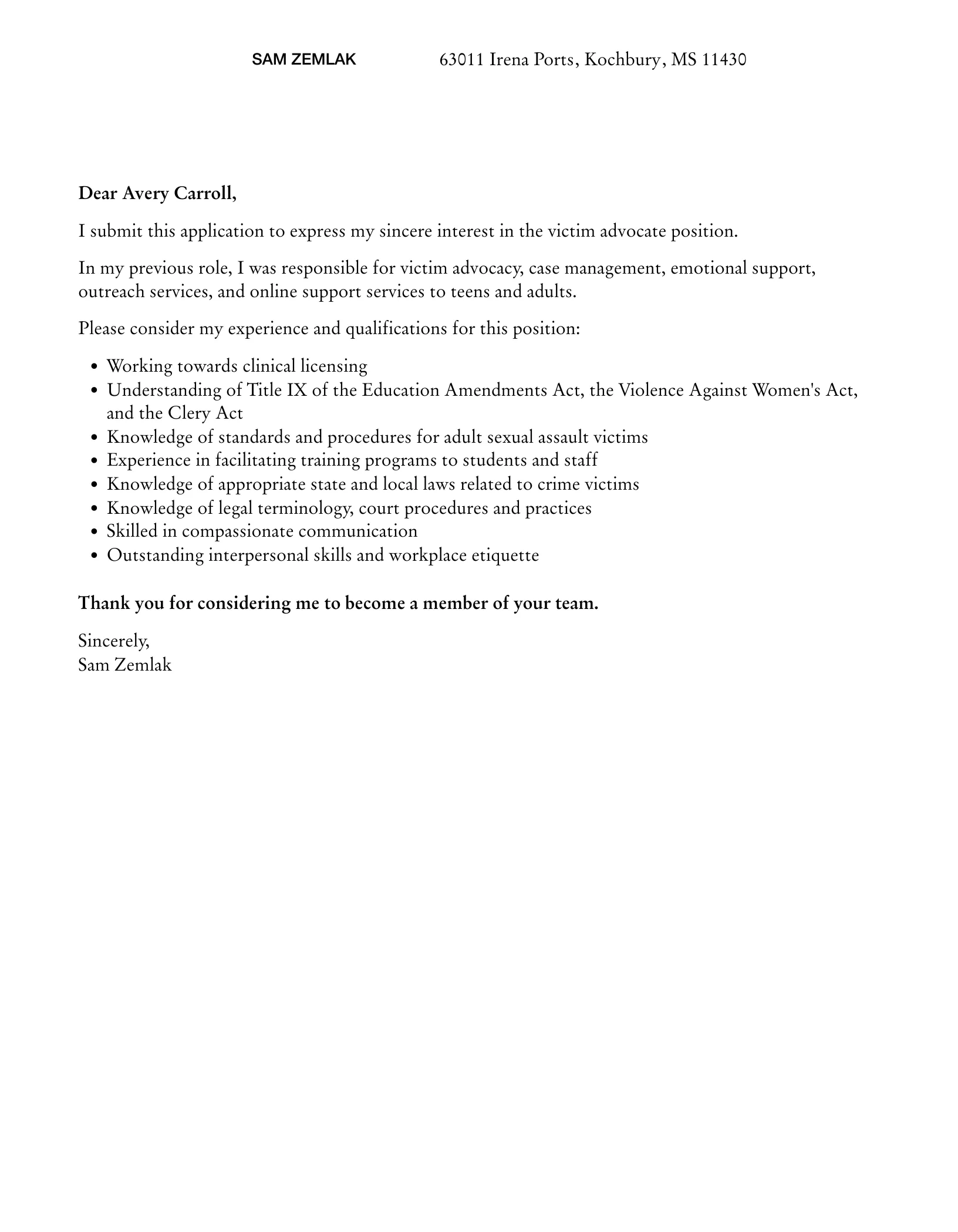 40691 compelling cover letter