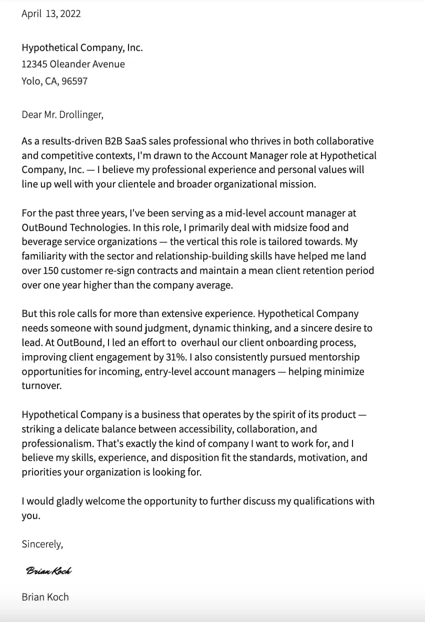 40695 cover letter format