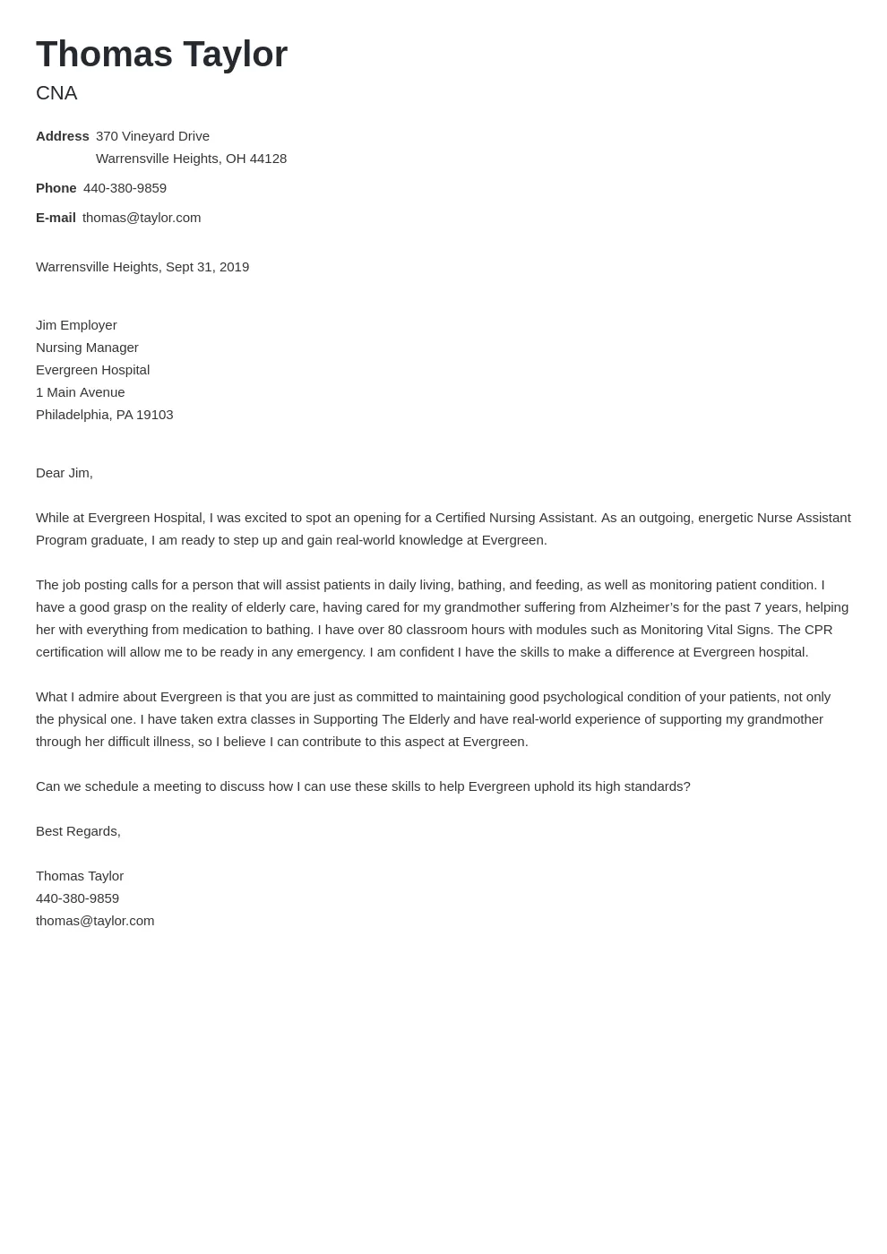 40700 cna cover letter