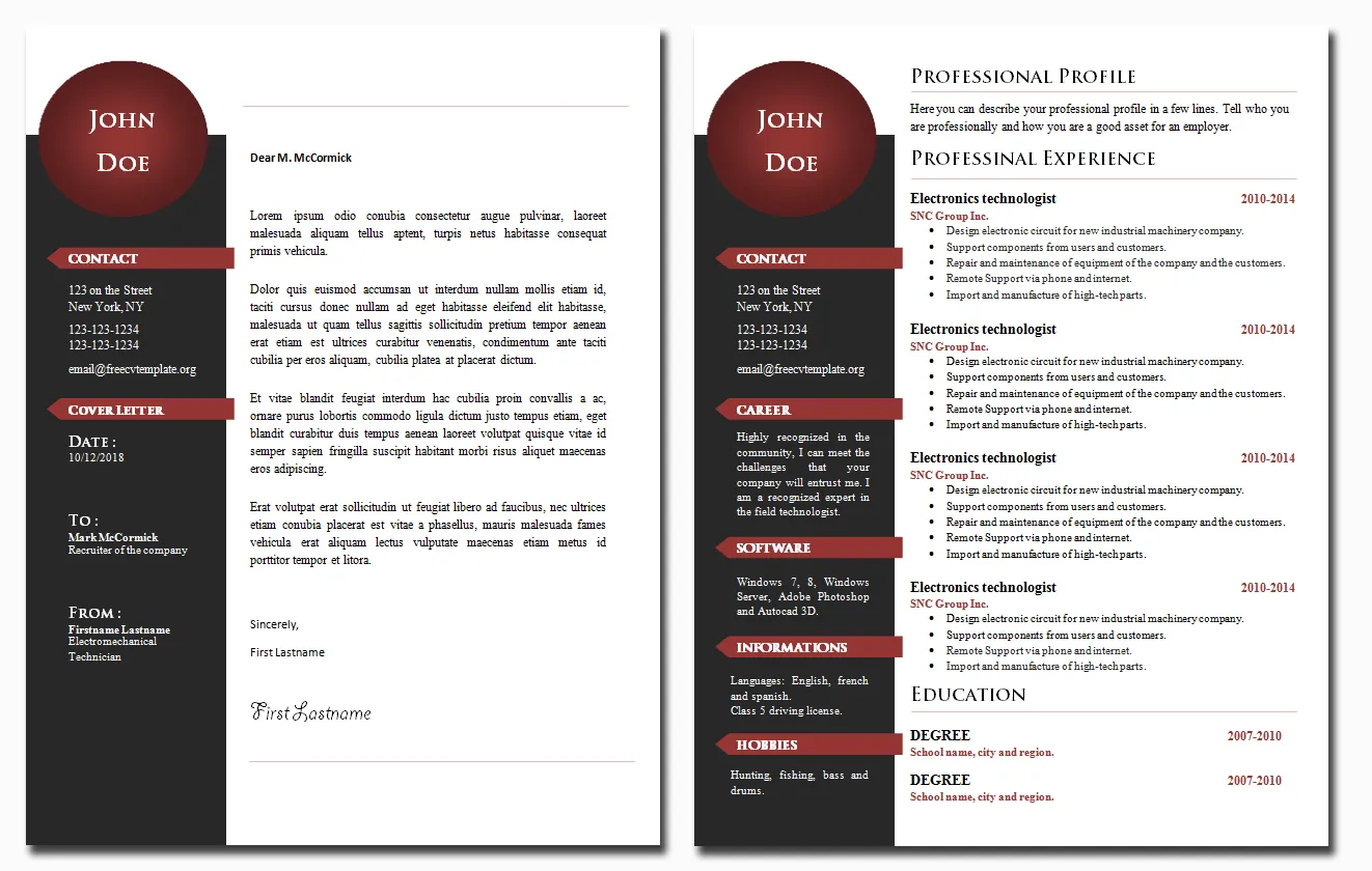 40704 cover letter formatting