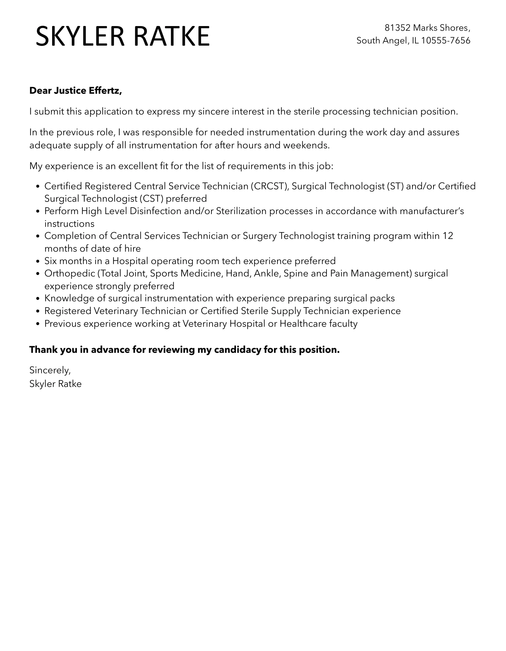 40707 proofreading cover letter