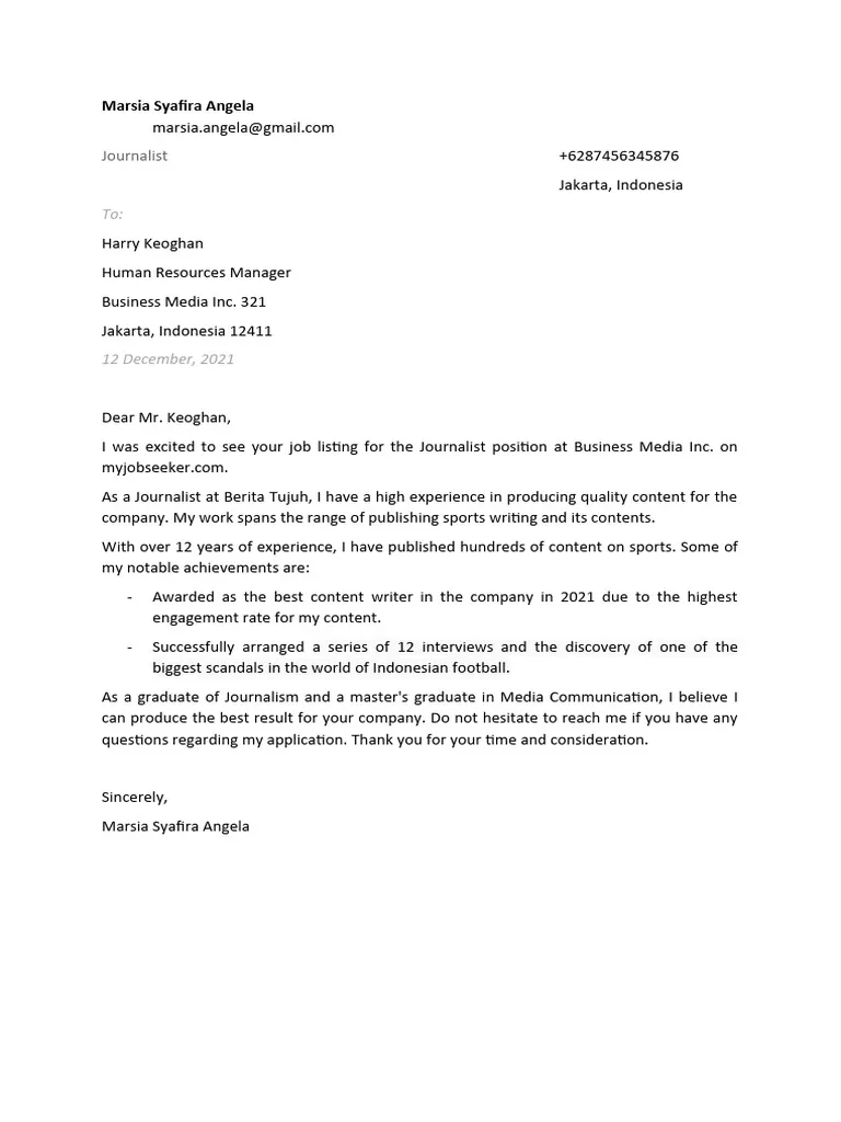 40710 journalism cover letter tips