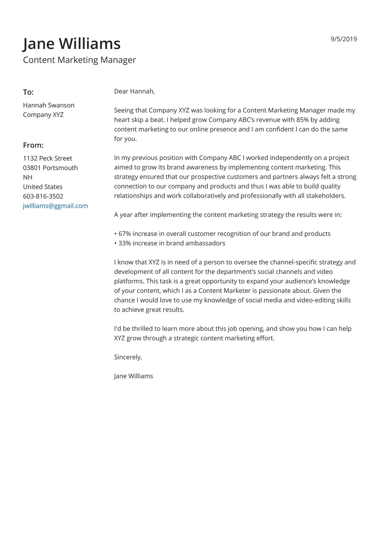 40717 cover letter elements