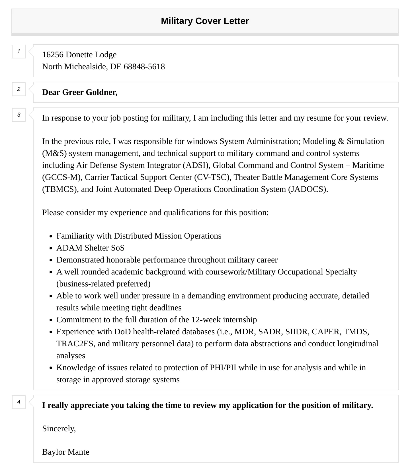 40718 quantifiable achievements cover letter