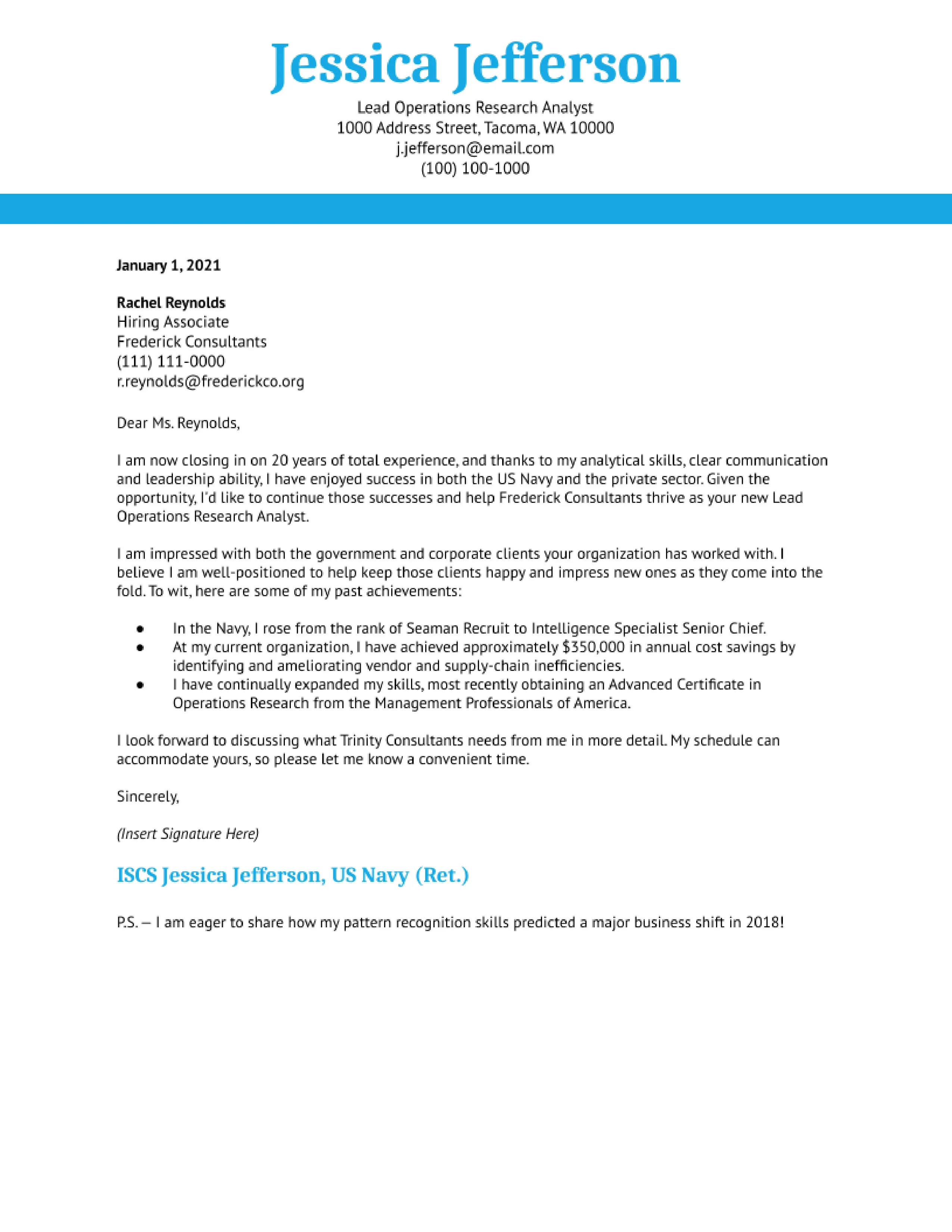40718 transferable skills cover letter