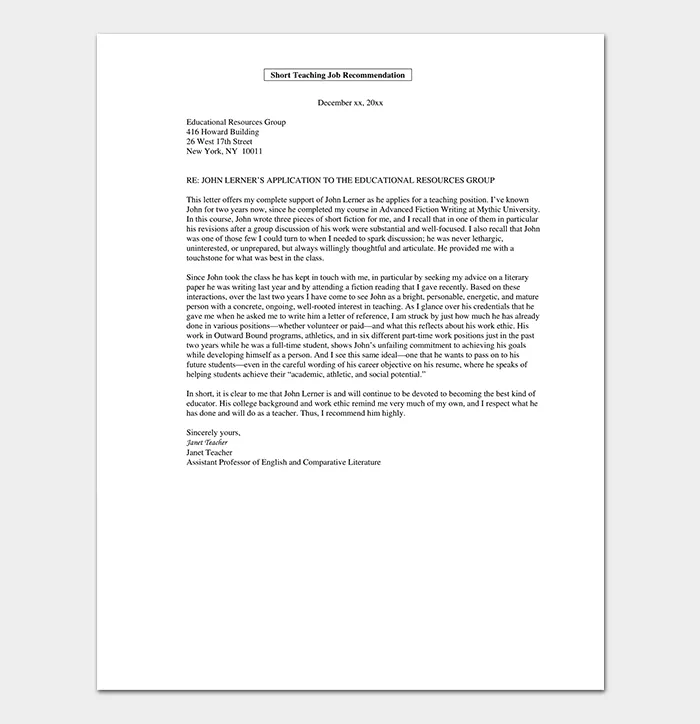 40741 promotion cover letter achievements
