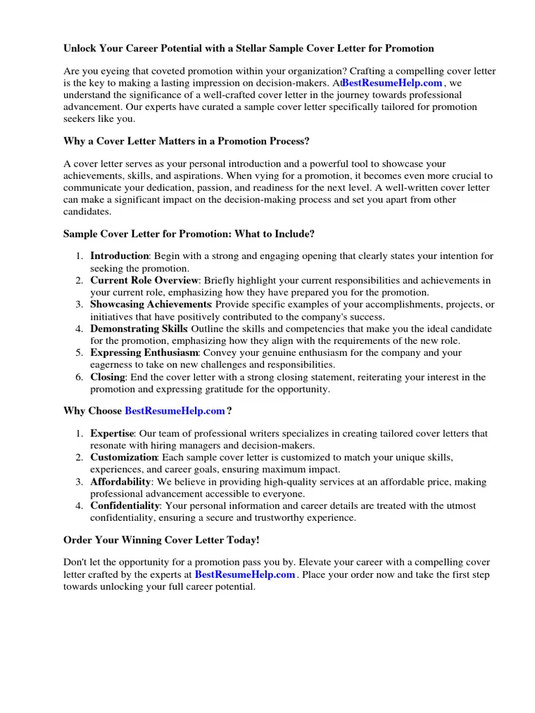 40741 promotion cover letter header