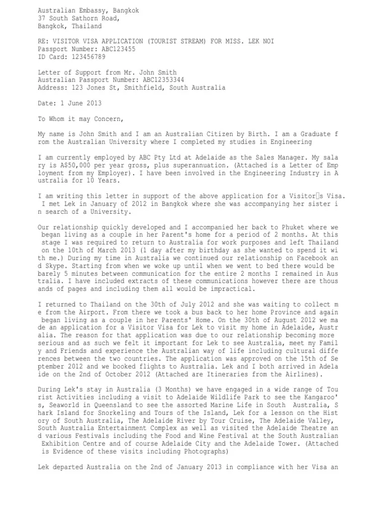 40752 australia cover letter formatting