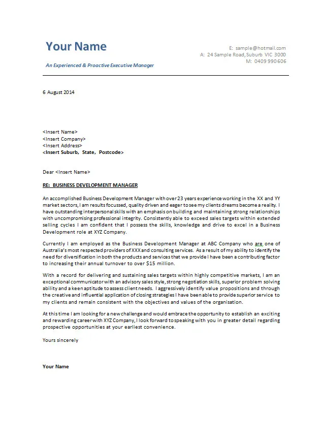 40752 australia cover letter skills