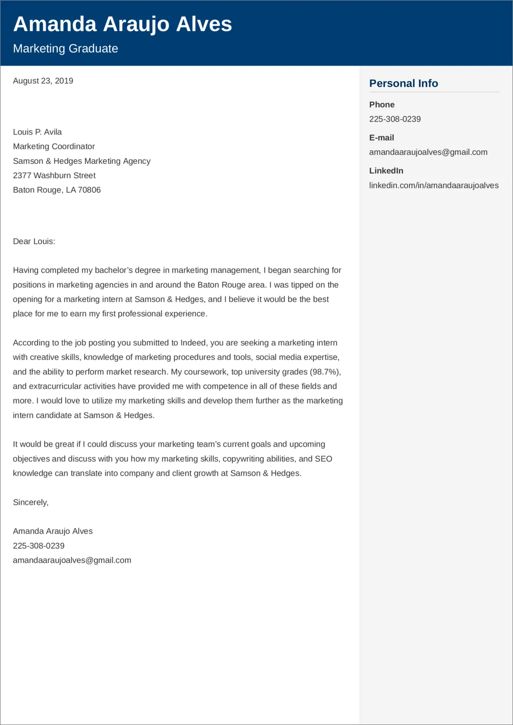 40753 concise cover letter image