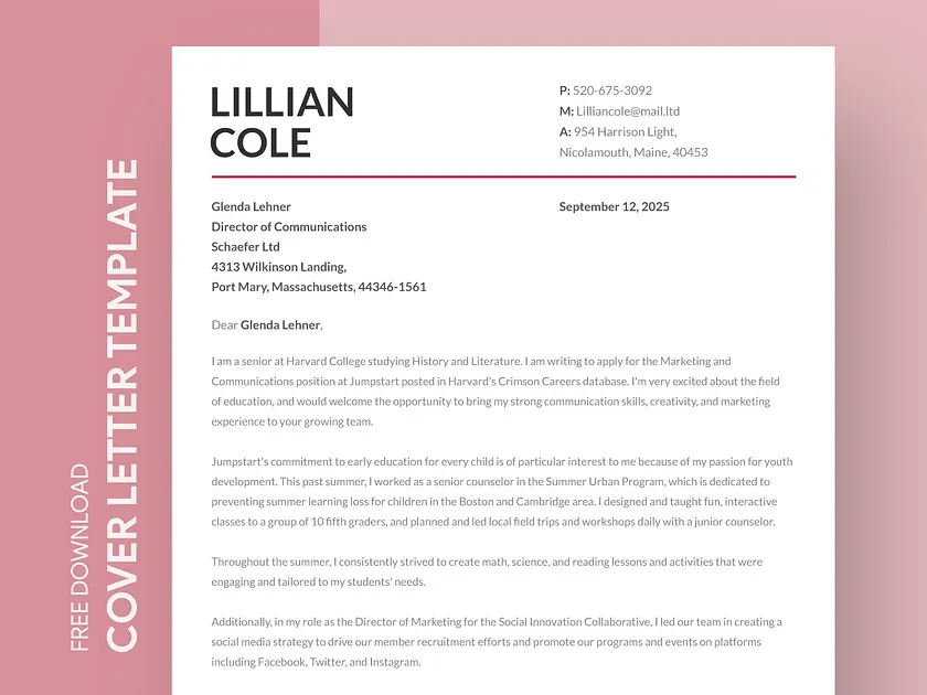 40756 cover letter formatting