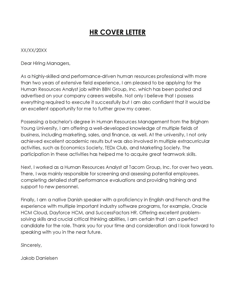 40759 hr tailor cover letter