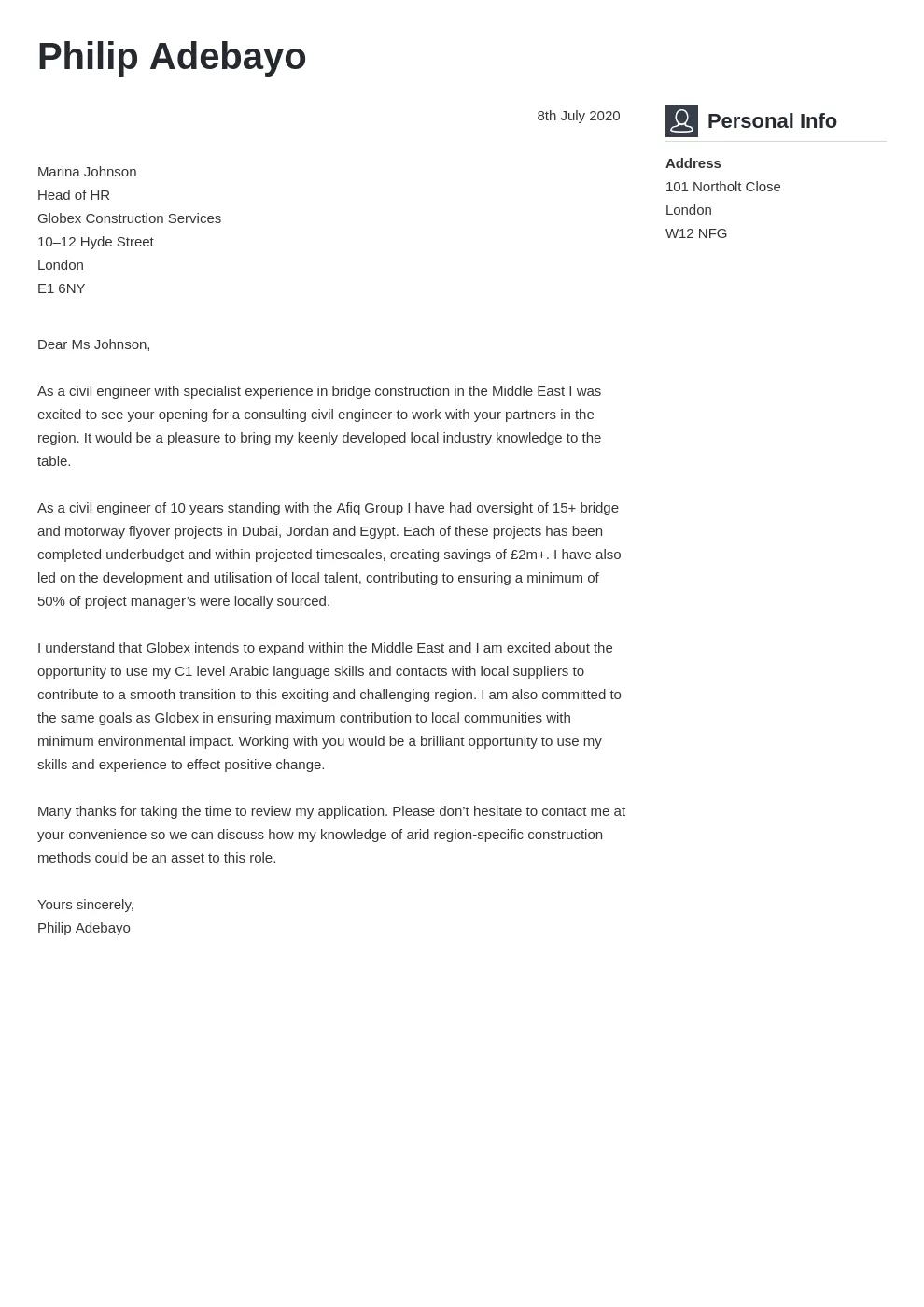 40760 engineering cover letter font